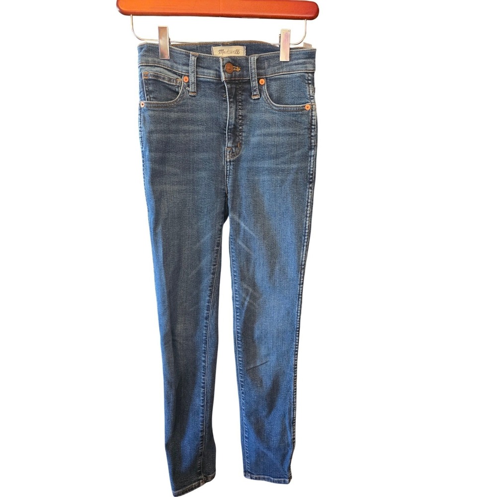 Madewell 10" High Rise Skinny Jeans Medium Wash Blue Denim Women Size 23 Womens
